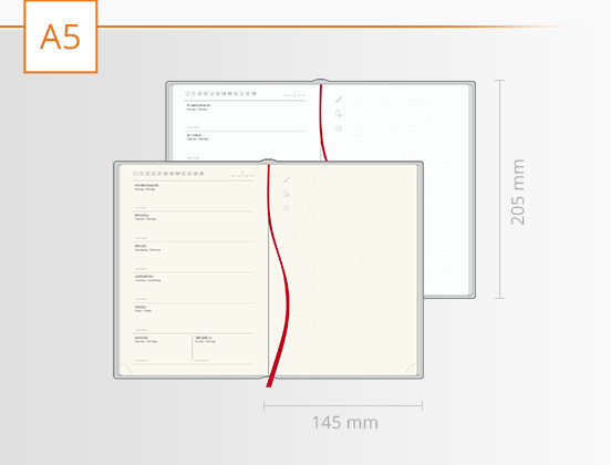 kx kalendarz tygodniowy a5 wieczny