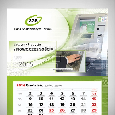 Kalendarz Bank Spółdzielczy w Toruniu 2015